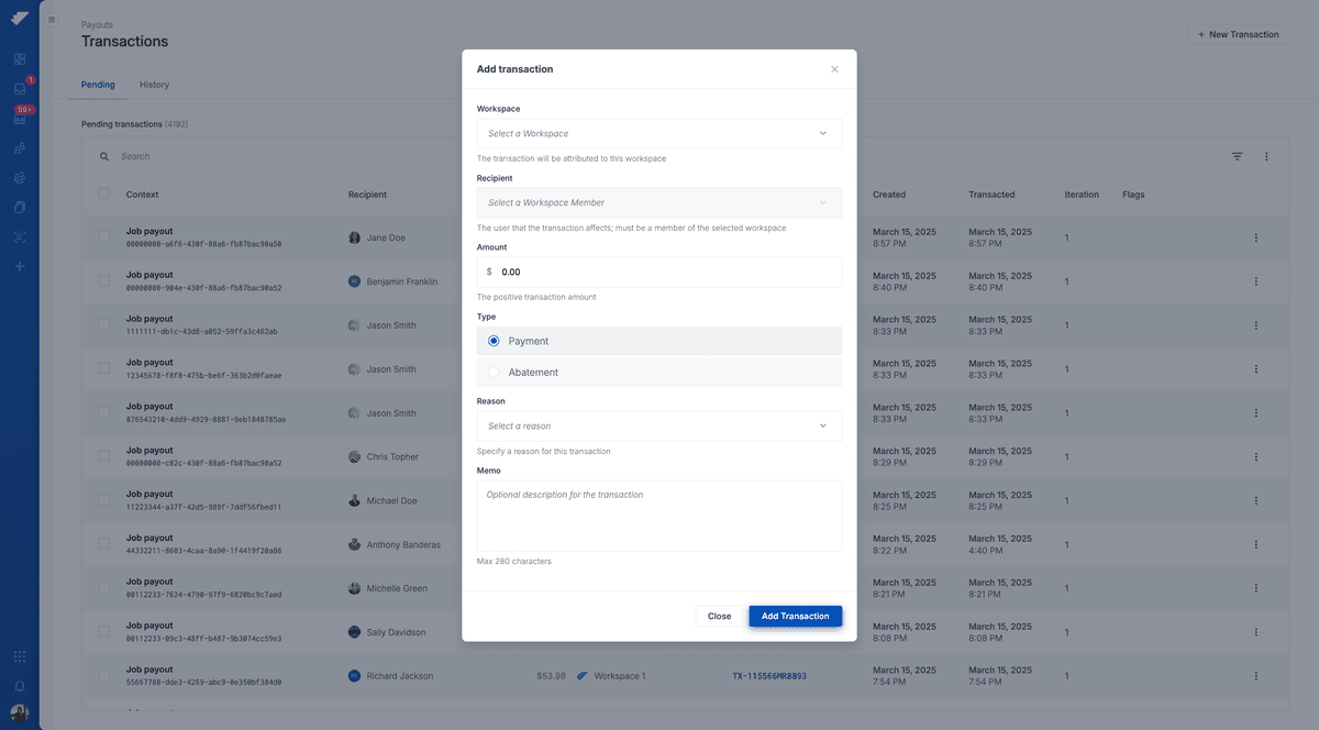 Payouts System